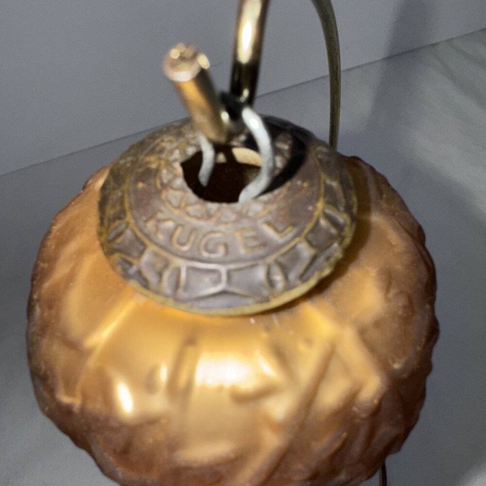 X Large Midwest Kugel Gold Christmas Tree Ornament Grape Heavy Made USA - Picture 5 of 8
